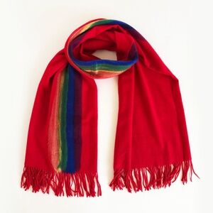 Lgbt Gay Pride Rainbow Fringe Long Pride Scarf
